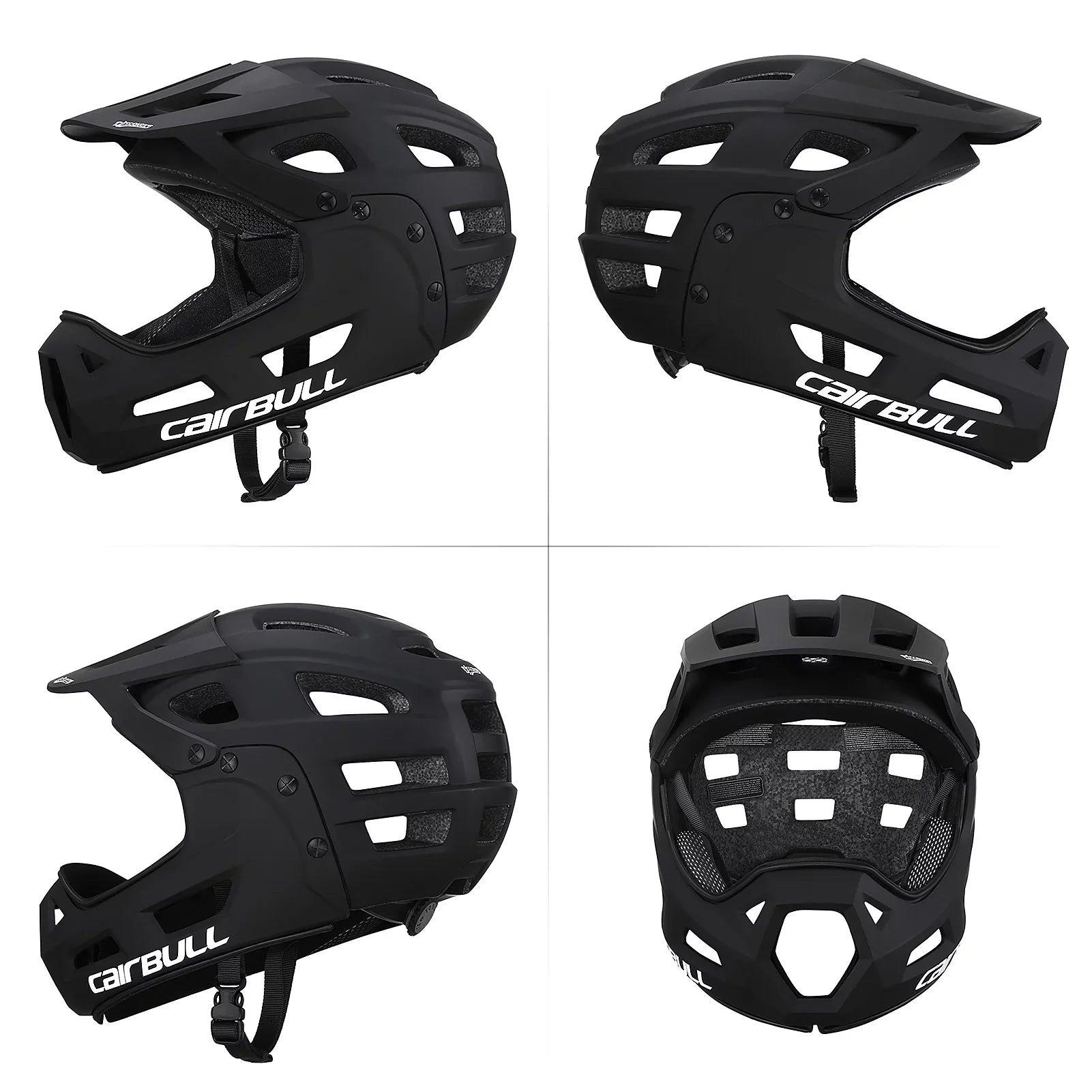 Face Chin Guard with Bike Helmet Mountain Visor Full Biking and CAIRBULL Helmet Detachable
