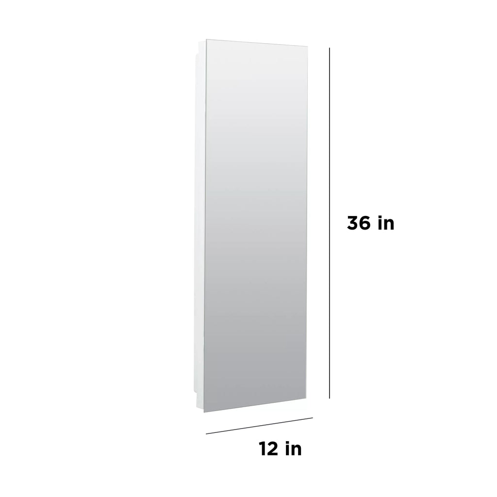 American 12 in., Pride Recess-Mount Reversible Frameless Medicine Cabinet, x Rectangle, Mirror 36