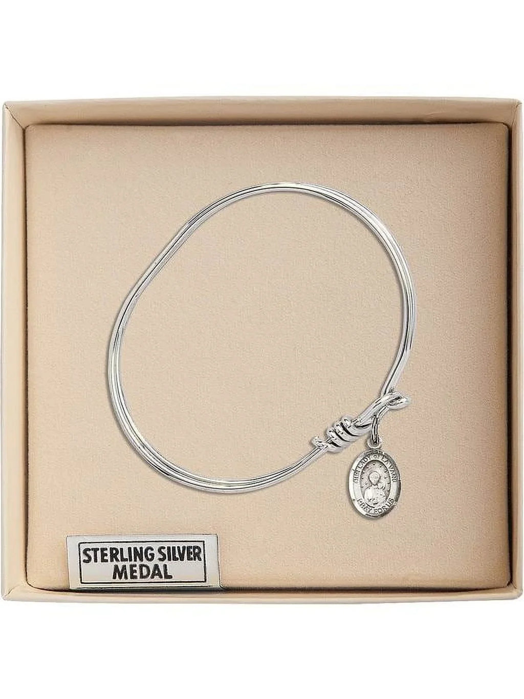 Eye in Lady Silver Bracelet inch 3/4 Bangle Hook w/ Oval Vang of la 5 Sterling Our