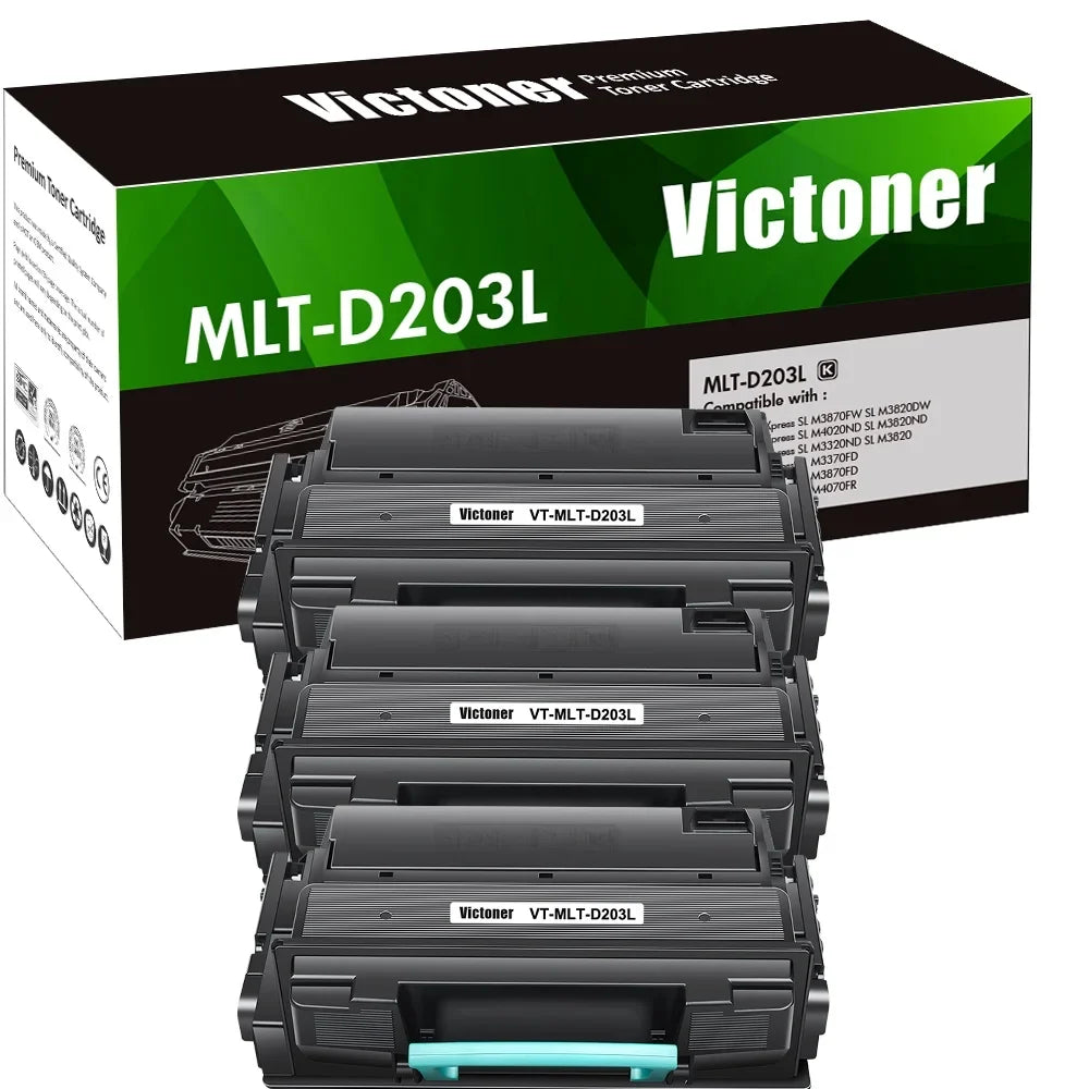 Black Ptiner 3-Pack ProXpress MLT-D203L M3820DW for SL-M3320ND Toner Use With Victoner M3820 M4020ND M3820ND Compatible
