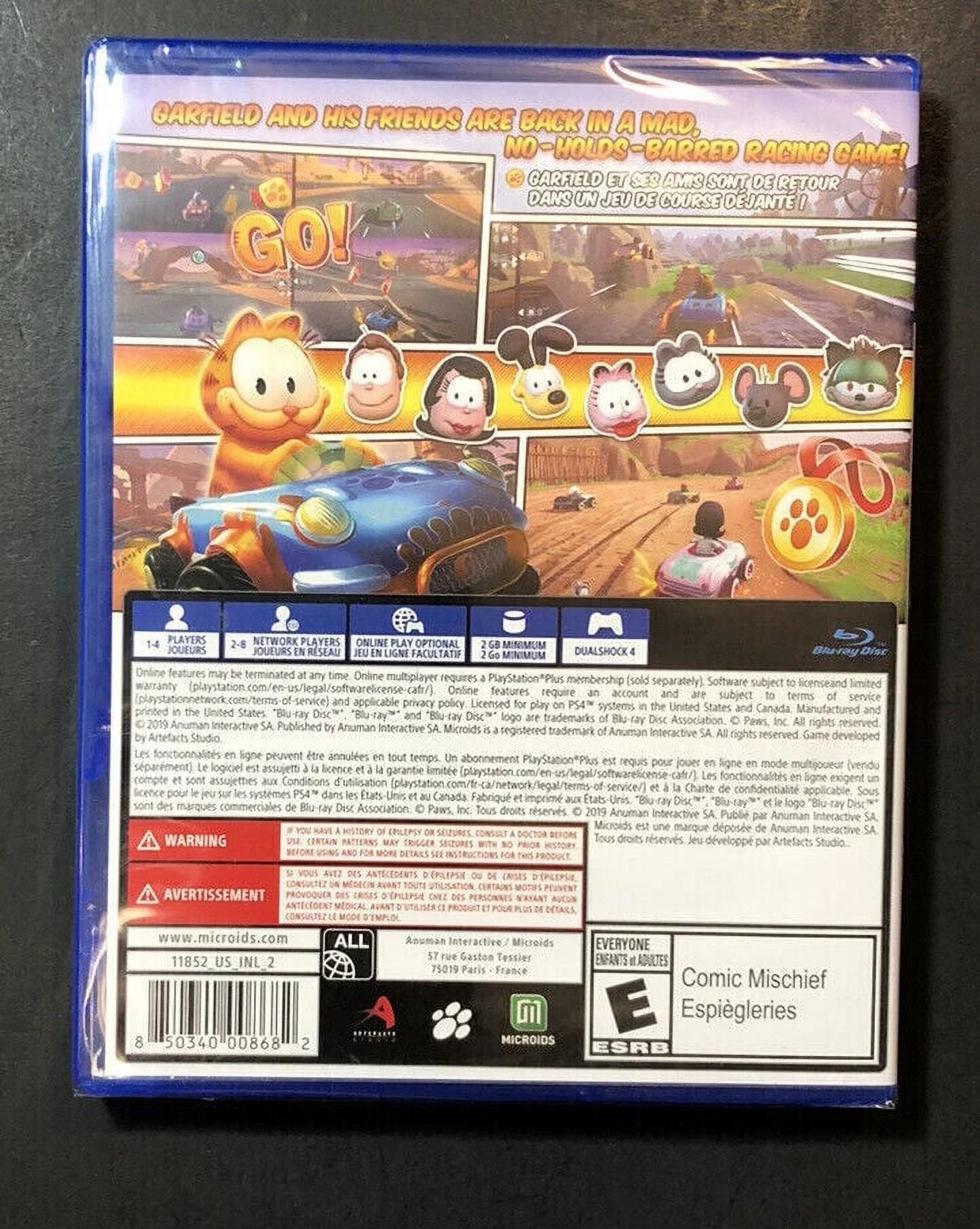 Racing Furious Garfield 4 (PS4) PlayStation Kart -