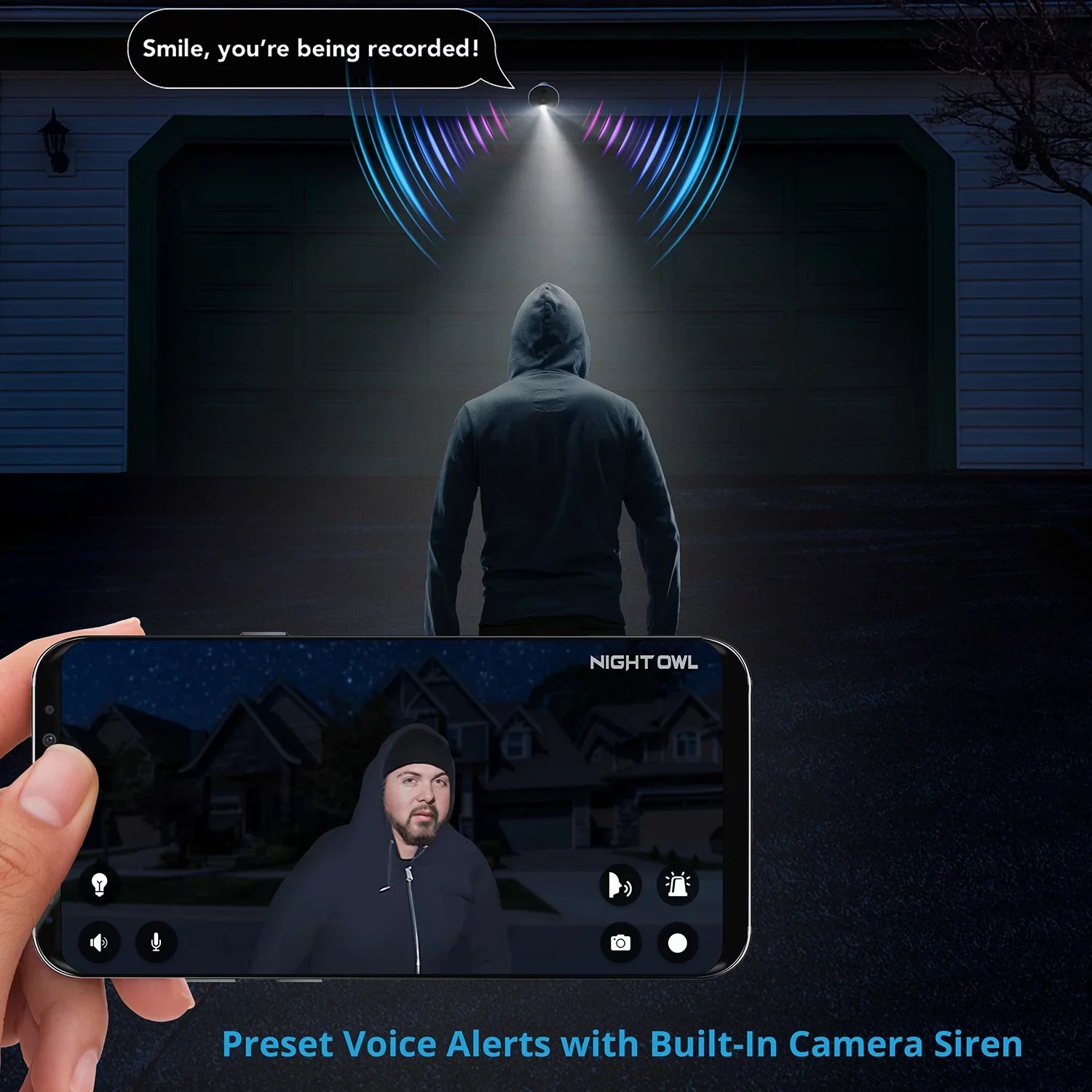 4K Wi-Fi HD Audio Night 2-Way Owl Camera IP with