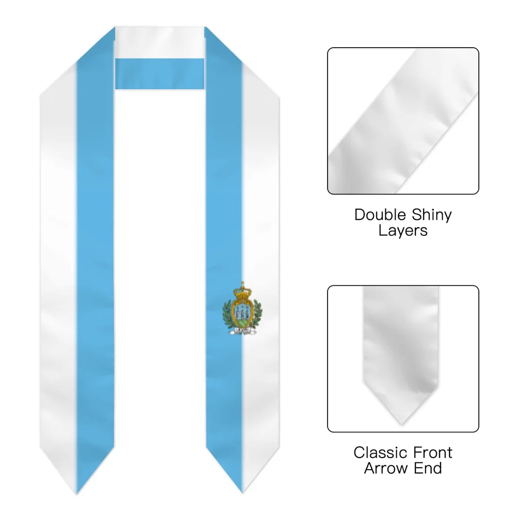 Sash Marino Shawls For Flag International Stole Scraf Graduation Wraps San Shawl Study