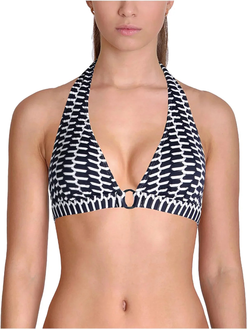 A Printed Separates Navy Ring Hole Swim Womens Top Shoshanna
