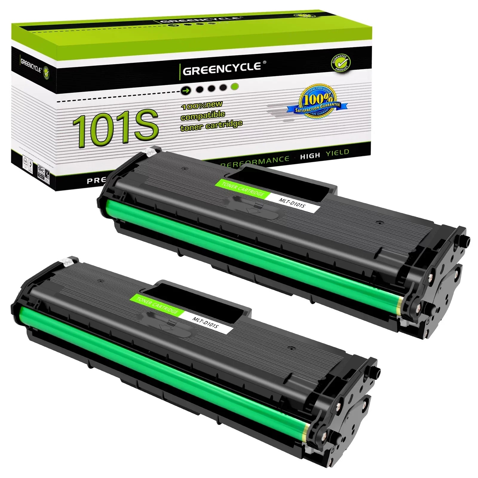 2 ML-2165 Cartridge 101S with GREENCYCLE ML-2165W SCX-3400 Pack SCX-3405FW SCX-3405W Compatible Black Toner MLT-D101S for Replacement Printer