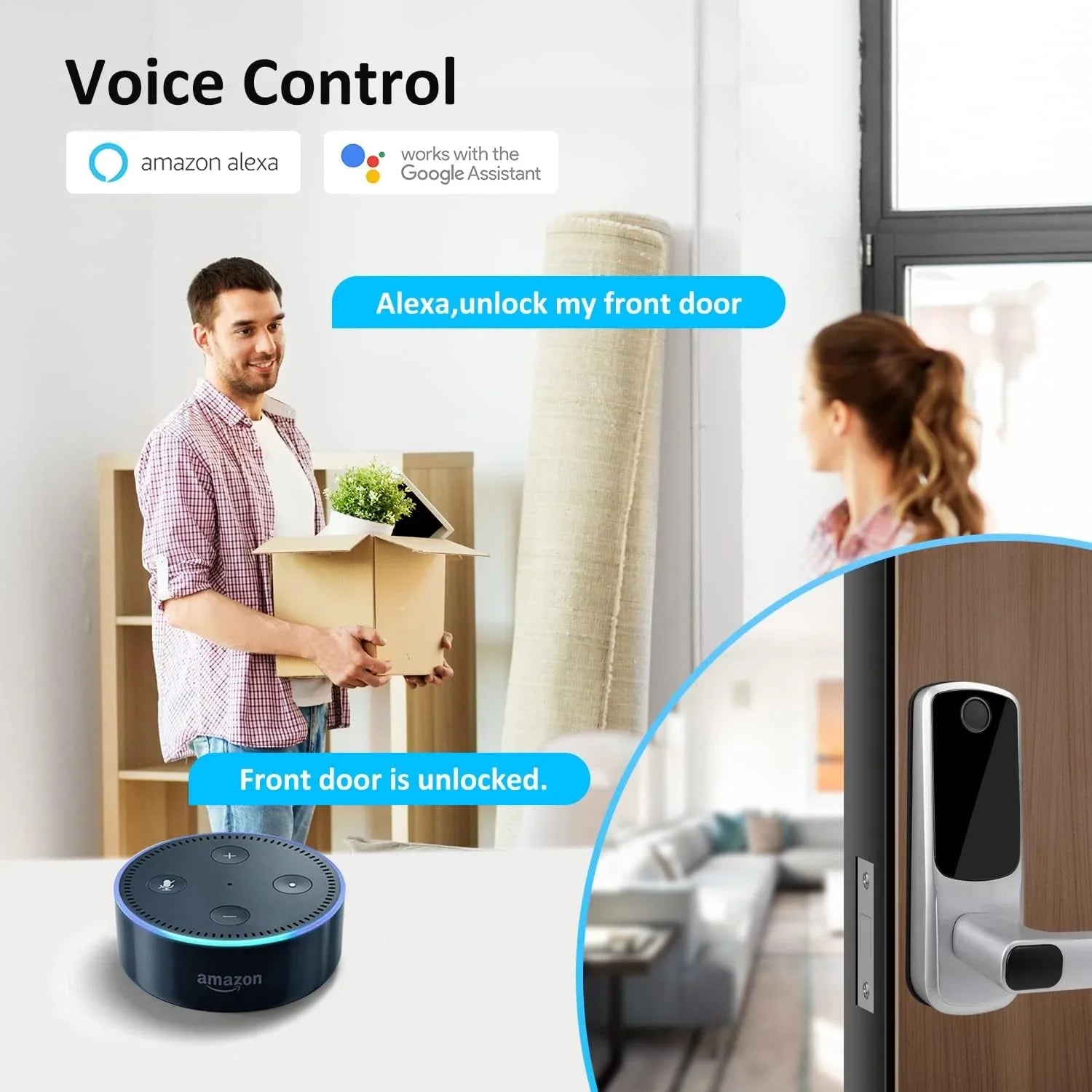 for G2 Entry Door Lock, Gateway Fingerprint Scanning, White Keyless