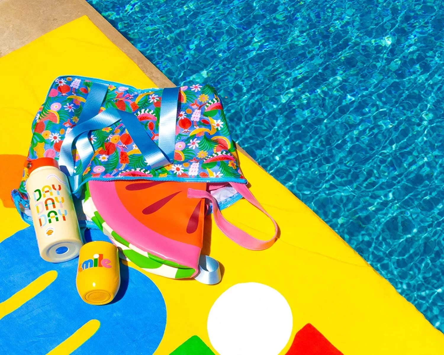 Beach Days, Insulated for Cute Portable Soft ban.do Chill Bag, Super Cooler, Picnics Cooler with Watermelon Sided Shoulder Bag 2.0 Straps, or Cooler