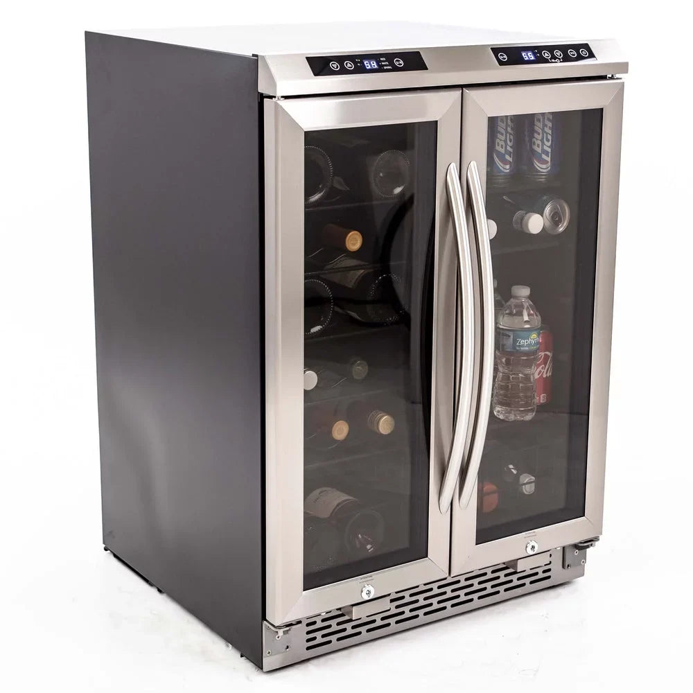 Dual-Zone Beverage Bottle 19 Avanti Steel Cooler WBV19DZ Wine Stainless 66 Center / & Can