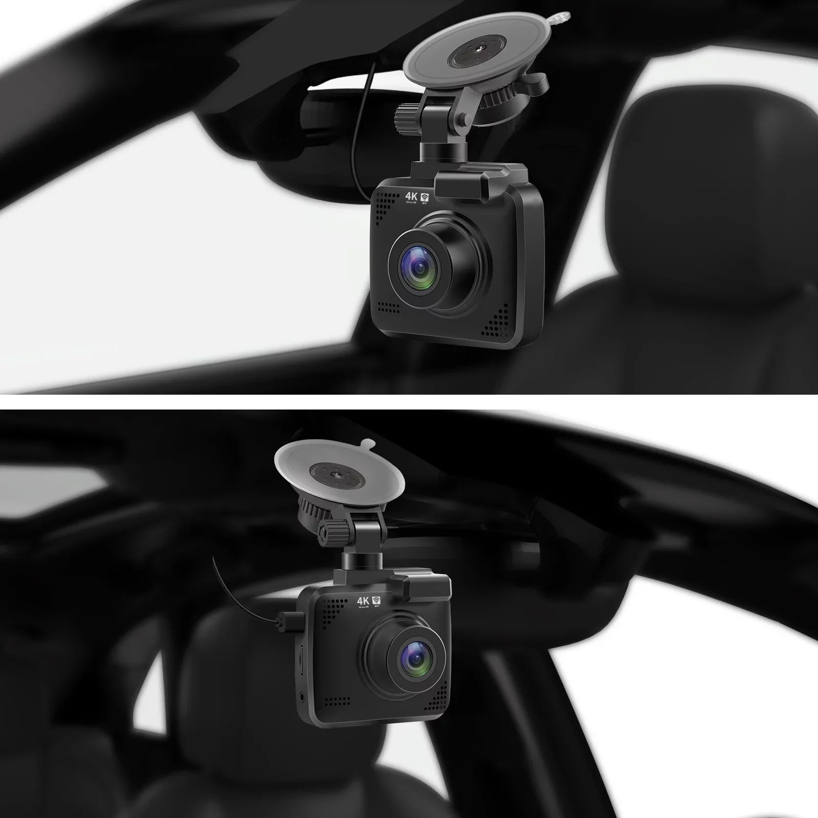 4K Parking Wide and Night Recording, Built-in for Dash & Driving Recorder Cam with Vision, 170° Monitor, Front 2160P Cars, Rear Dash G-Sensor, Camera, WDR, GPS Car WiFi Angle Cam FHD Loop with