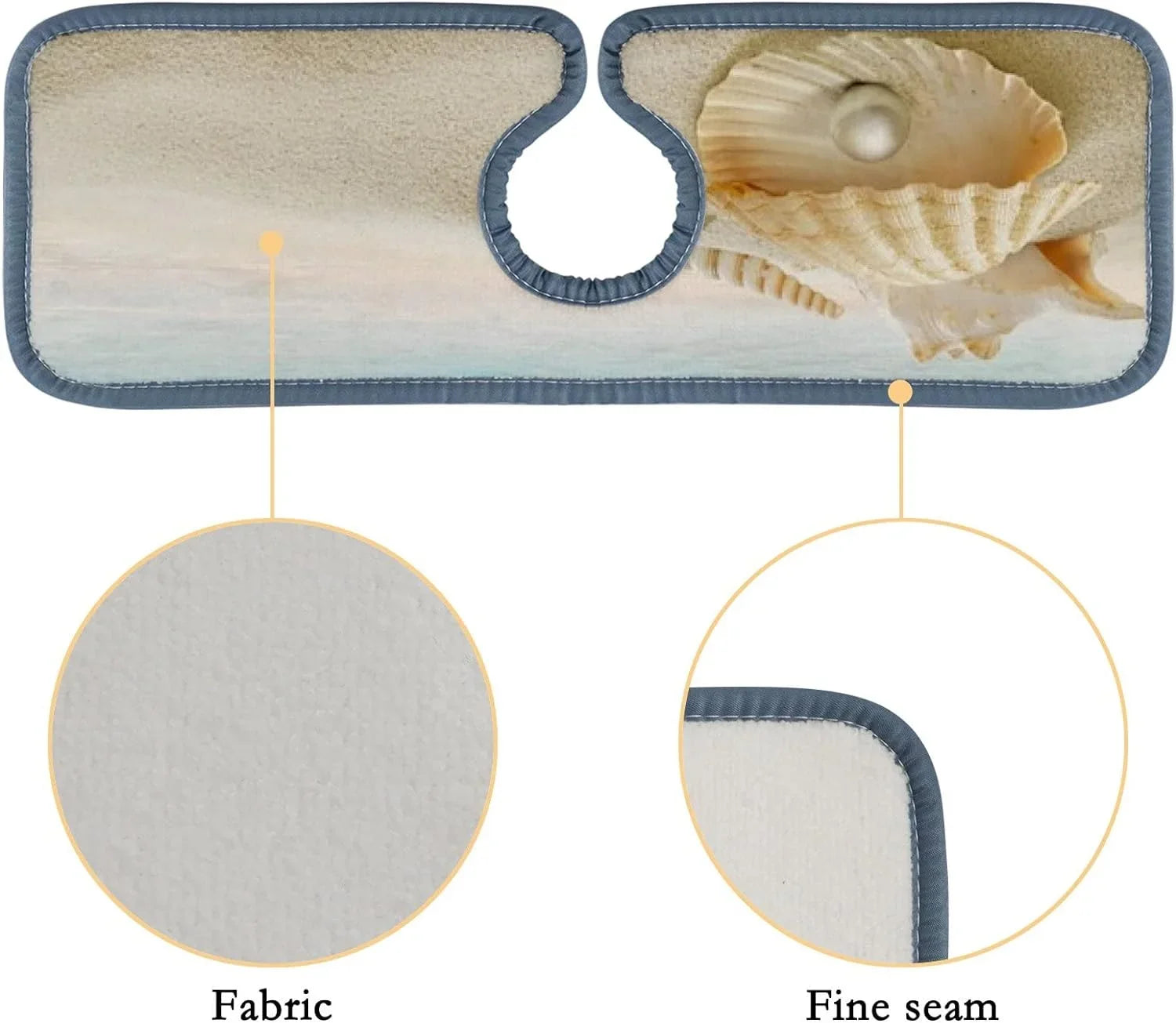 Sea Beach Washable Mat, 3PCS Microfiber Faucet Bestwell Mats Starfish Drying Sink Drip Kitchen Splash Summer Absorbent Guard Bath Catcher, Countertop Sinkmat