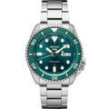 Green Men's Watch 5 Steel Date Seiko Automatic SRPD61 Stainless Day Dial Sports
