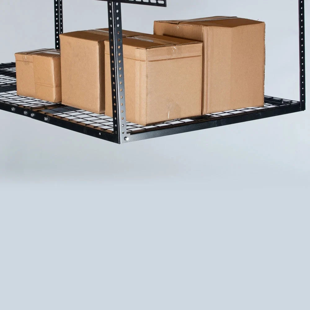 Adjustable Height, 41" for 3' Storage Garage Capacity, System, Loading Wire with Ceiling Titan Bikes 6' to Grid Attachments x Bins Storage 500 Overhead Organization Metal Rack, 20" Mount LB Equipment