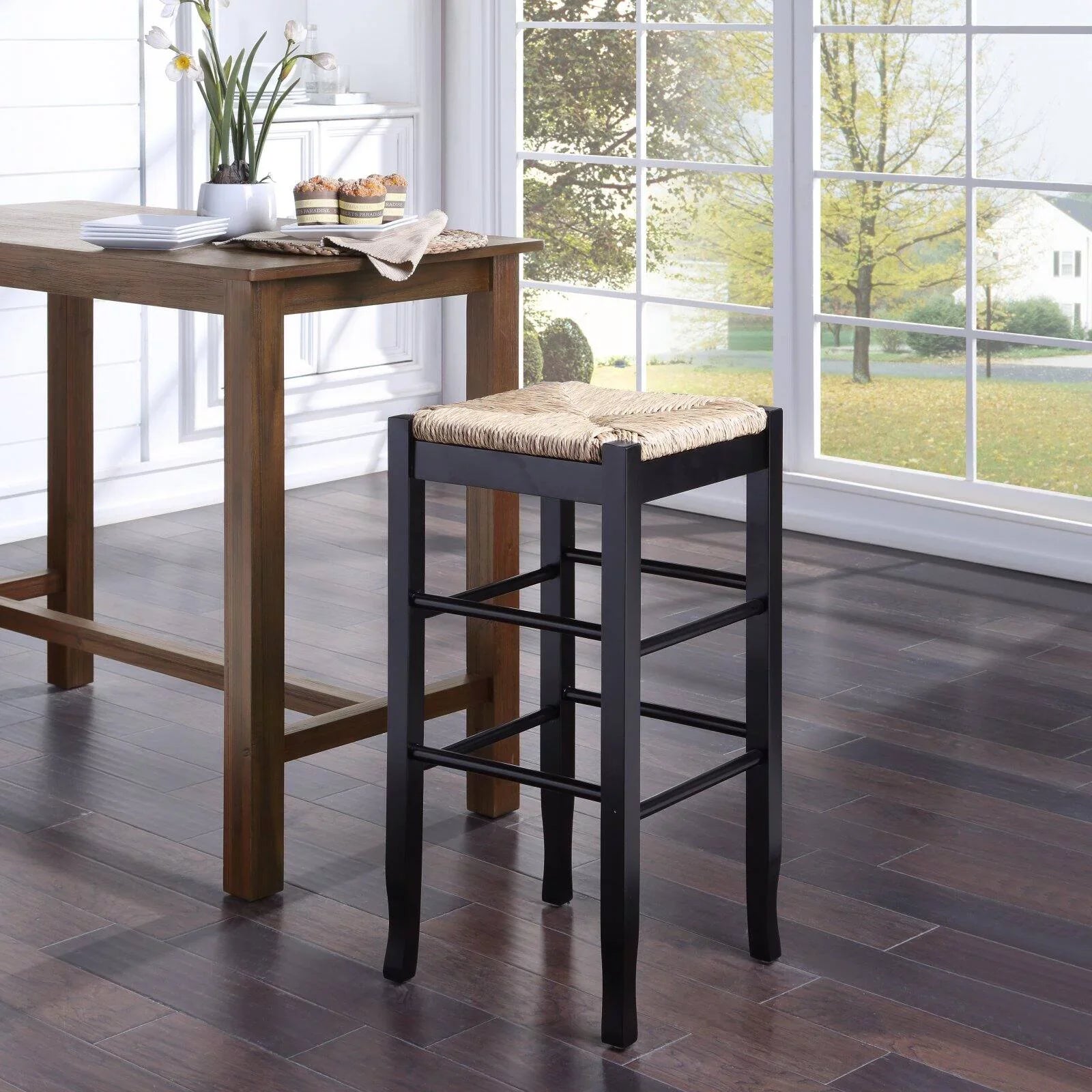 Rush Square 29 in. Stool - Boraam Bar