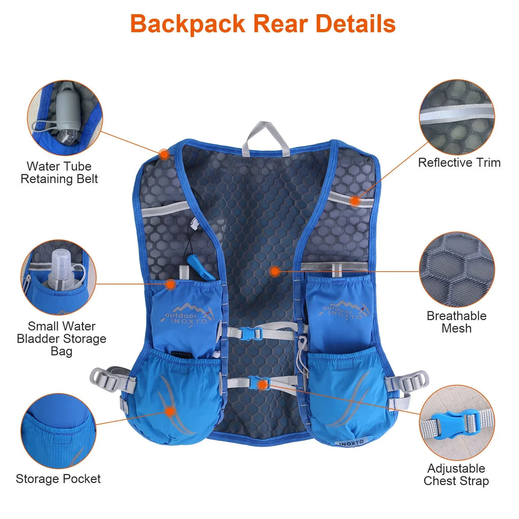 2.4L Backpack, Vest Runing Trail Pack Cycling Vest Bag Bladder liquid iMounTEK Running Running Hydration Marathon Hydration for with liquid Grey Hiking Race
