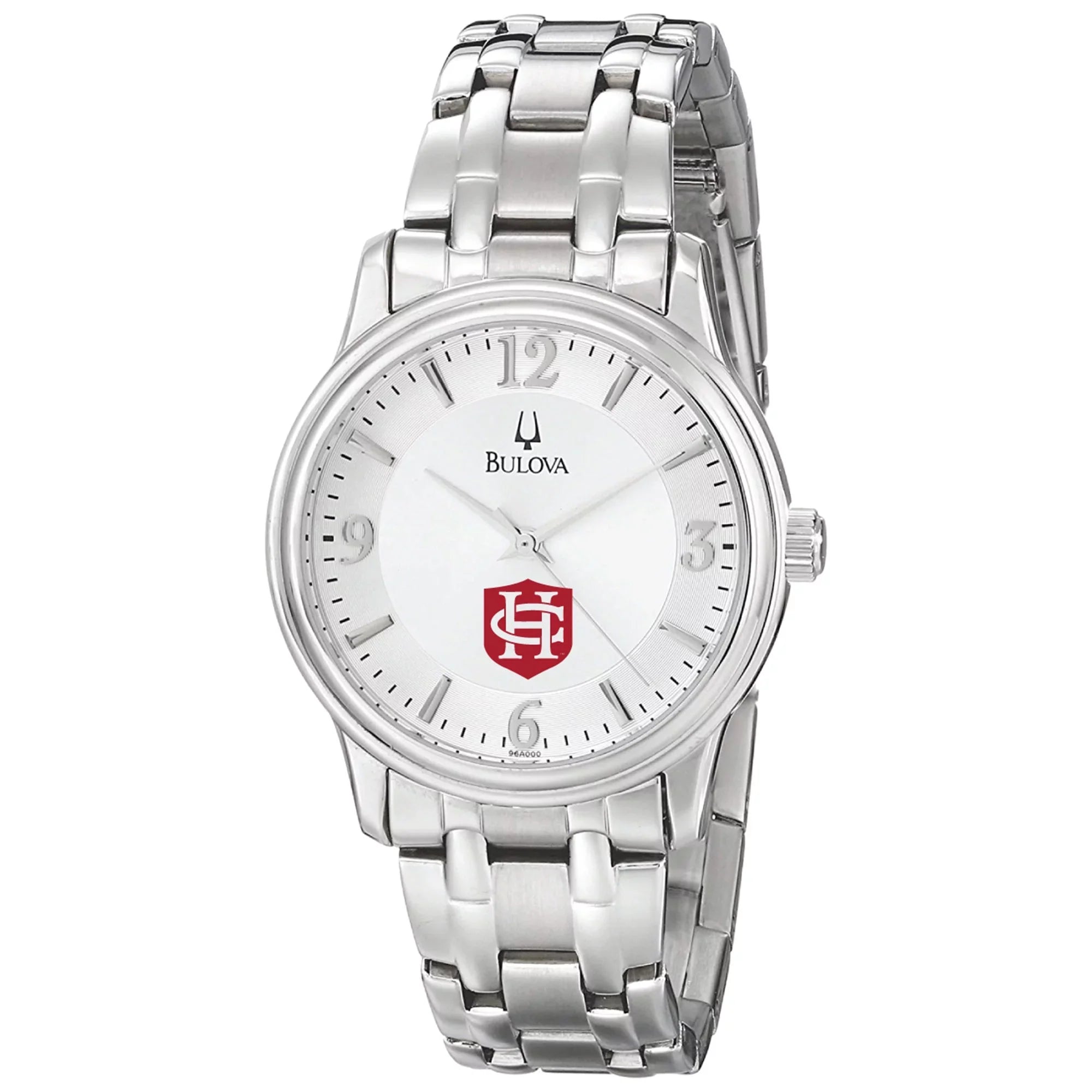 Watch Steel Bulova Quartz Panthers Hanover Stainless Silver Men's