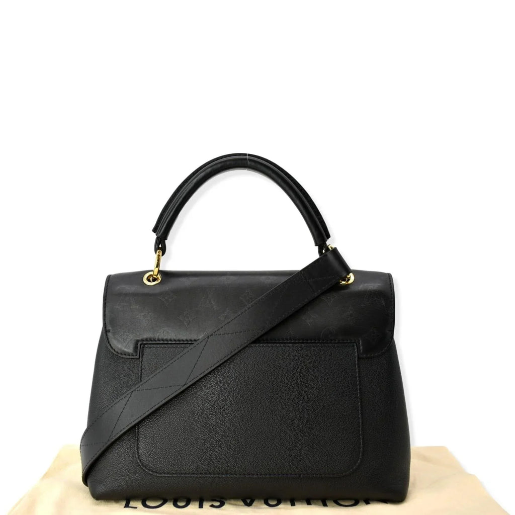 One Black Shoulder Bag Very Leather Handle Pre-owned Monogram