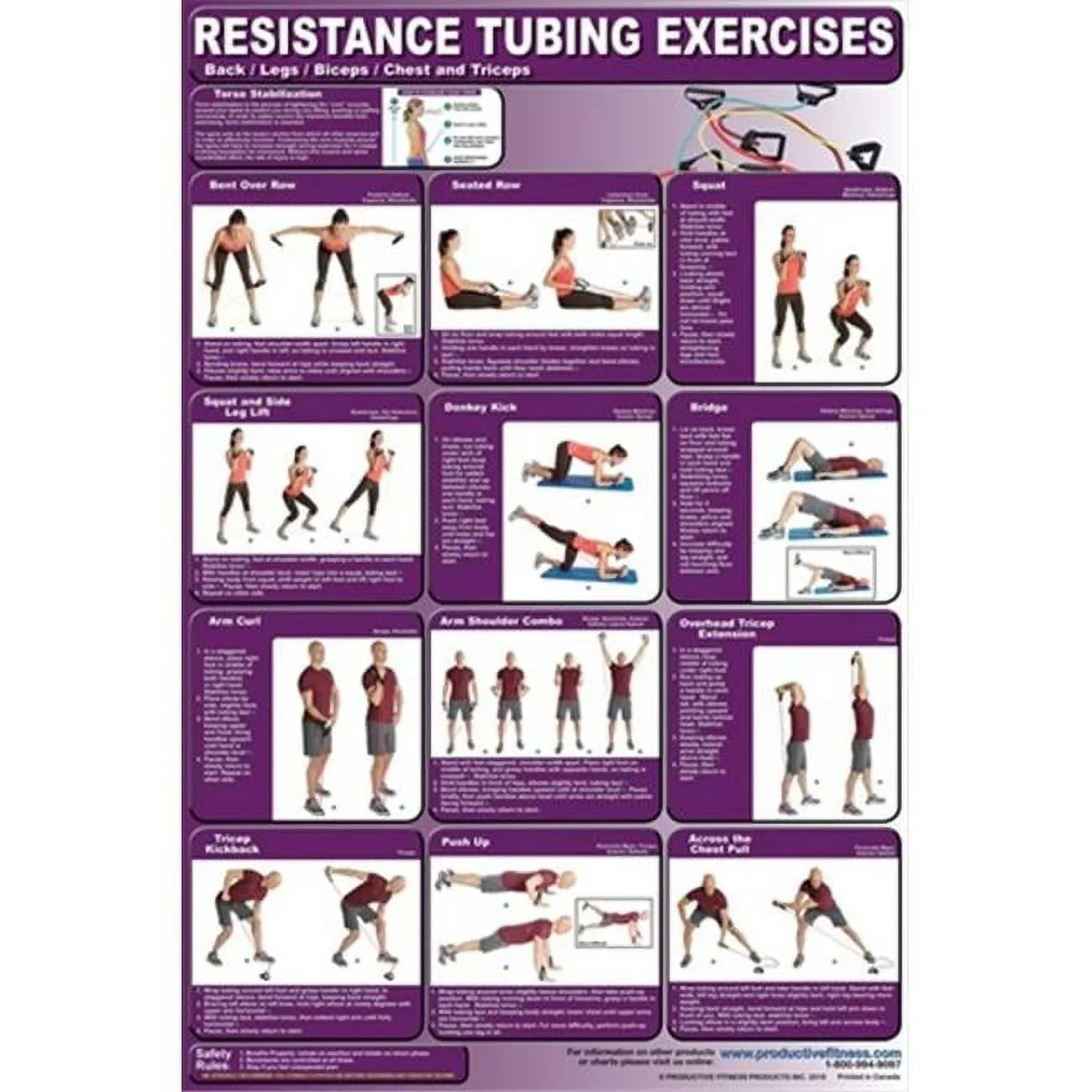 and Laminated Tubing Legs, Chest Triceps CRTLL Back, Productive Resistance - Fitness Biceps,