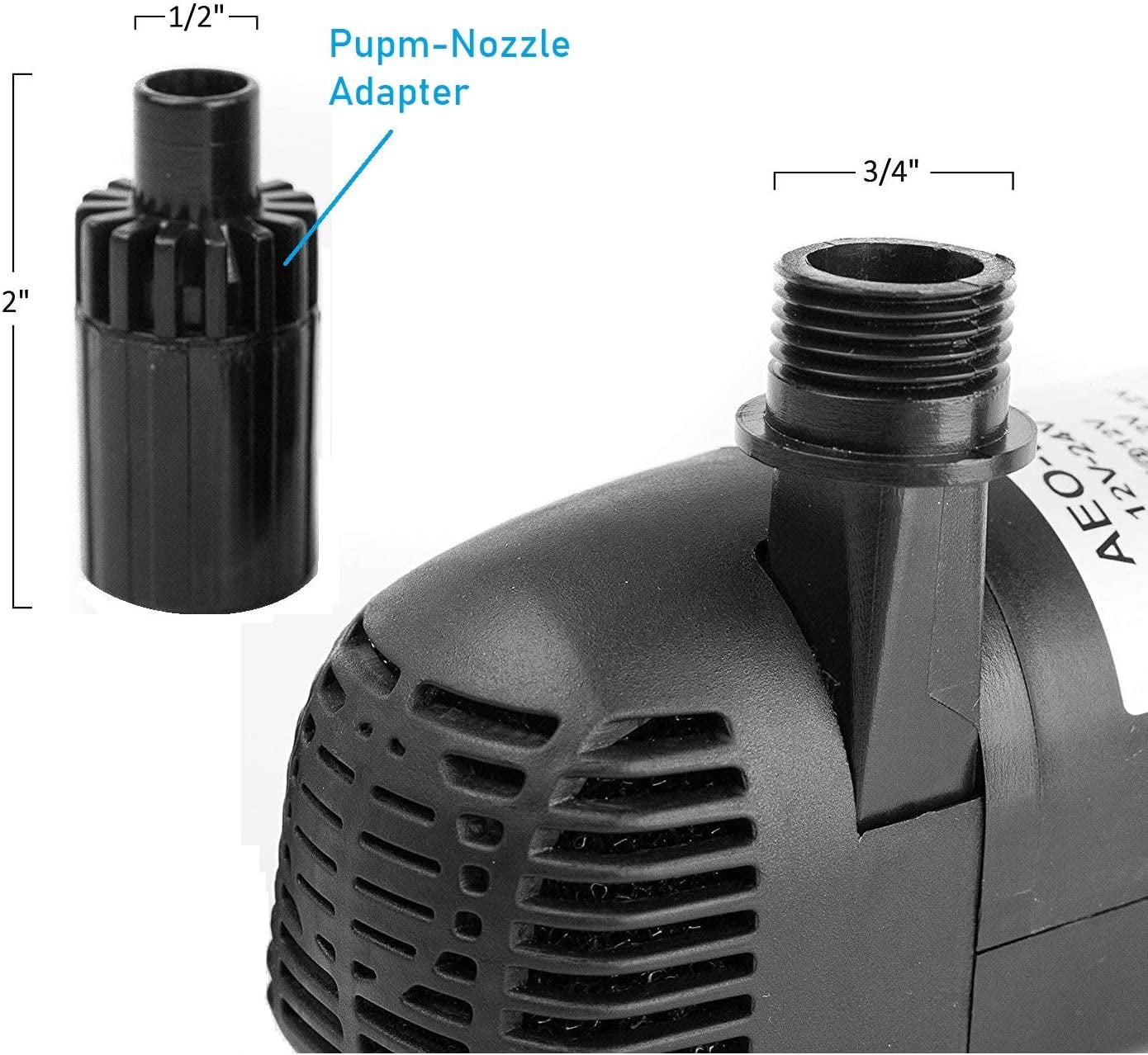 Pack 410GPH, Pond, DC Brushless Aquarium Solar 12V Pump, 24V 1 410GpH - for Submersible Fish liquid Fountain, and