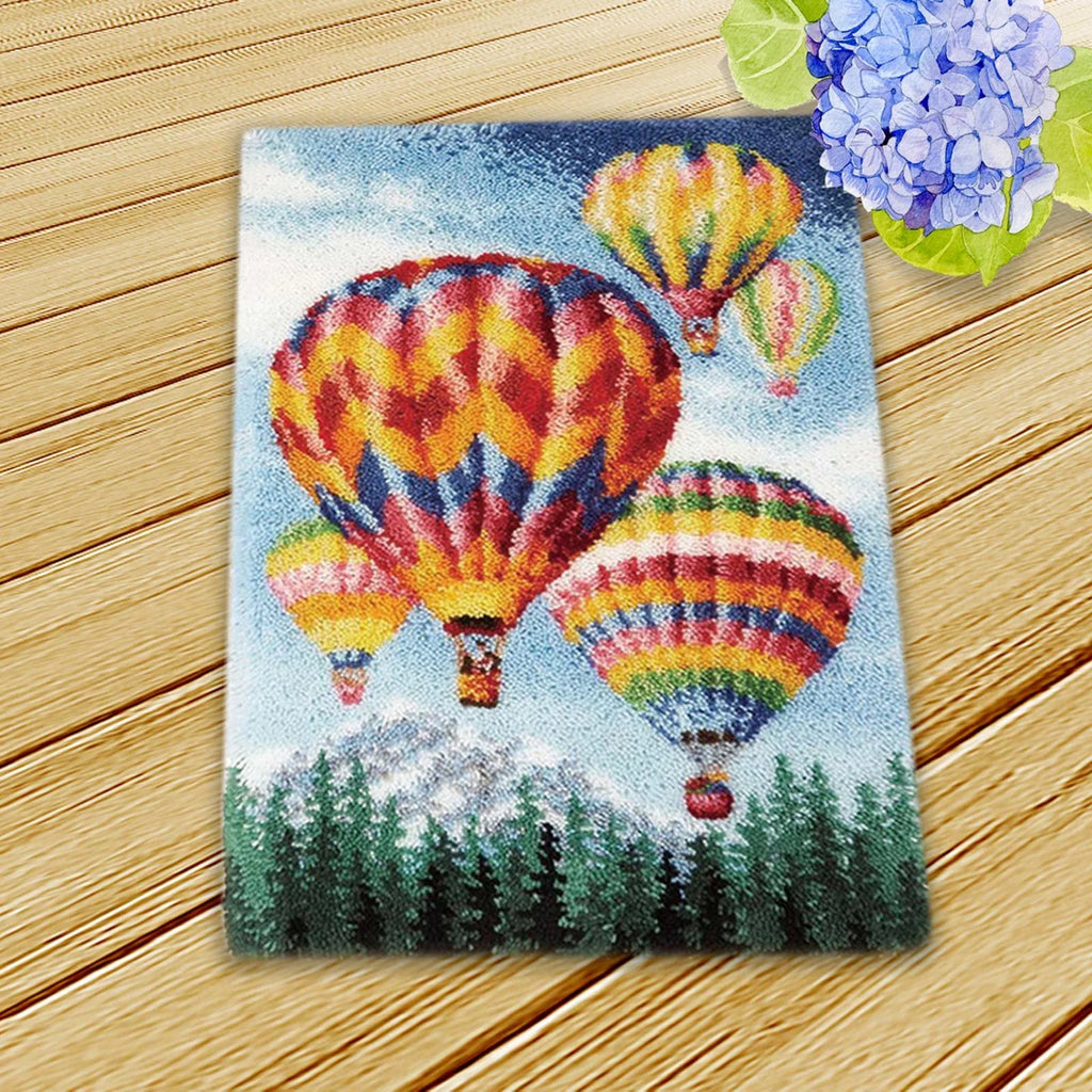 Embroidery Rug home for for room Hot and Adults crafts Hook Living Carpet hook and and Blanket Kids Cushion Air hook latch Crochet Balloon latch Rug, Kits,