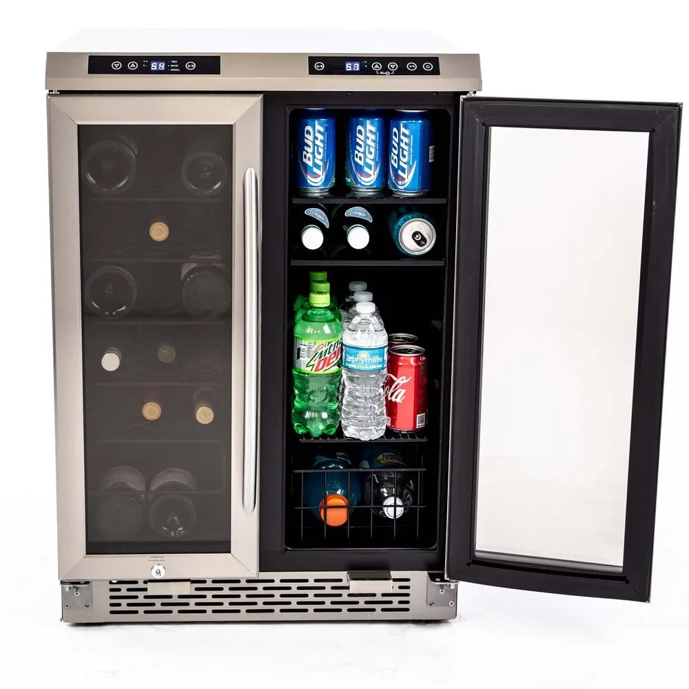 Dual-Zone Beverage Bottle 19 Avanti Steel Cooler WBV19DZ Wine Stainless 66 Center / & Can