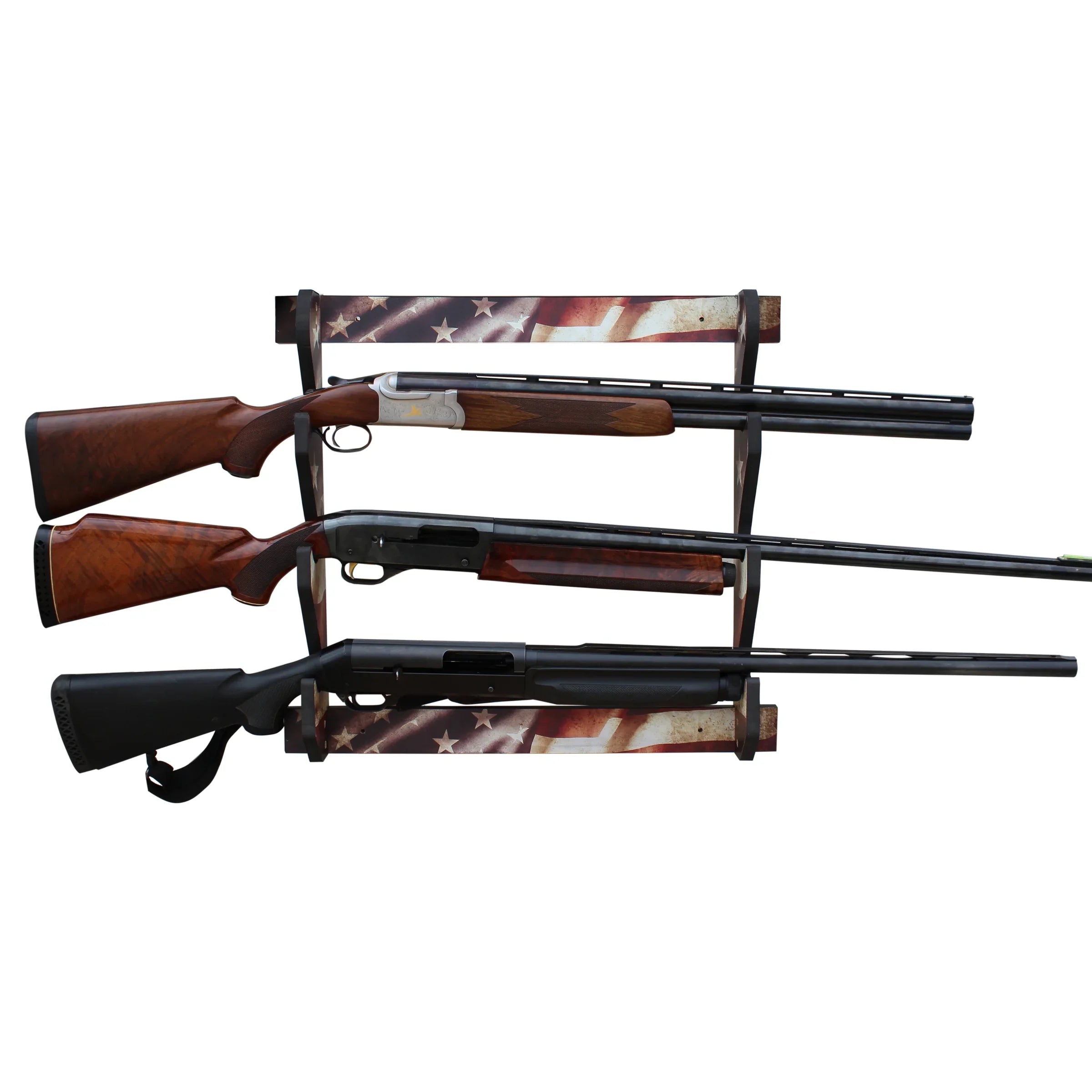 '- Rifle/Shotgun Assembly Indoor Easy Wall Finish Storage Creek Rush Convenient Rack Display Creations 3 Americana