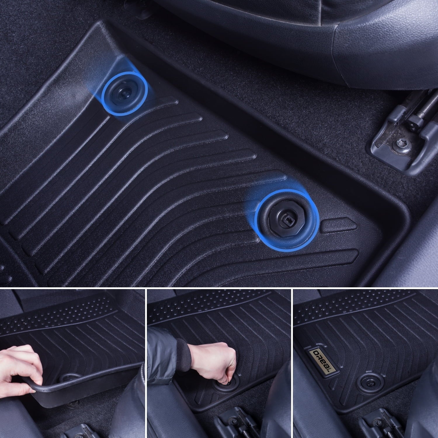 Carpet-Custom Duty Floor Liners Compass Front Car Heavy Replacement Black 2018-2023 Fit-Tough/Durable/Odorless All and Mats for Jeep Guard Rear climate