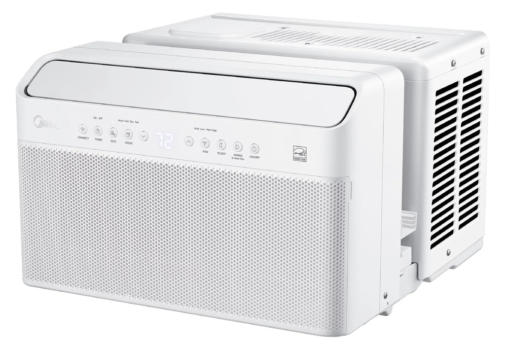 12,000 Savings, BTU Midea Extreme 35% Restored Inverter Air (Refurbished) Energy MAW12V1QWT U-Shaped Quiet, Conditioner, Smart Window