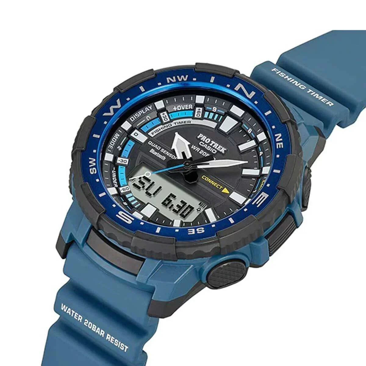 Casio Blue Trek Resin Pro Strap Men's Watch Ana-Digi PRTB70-2