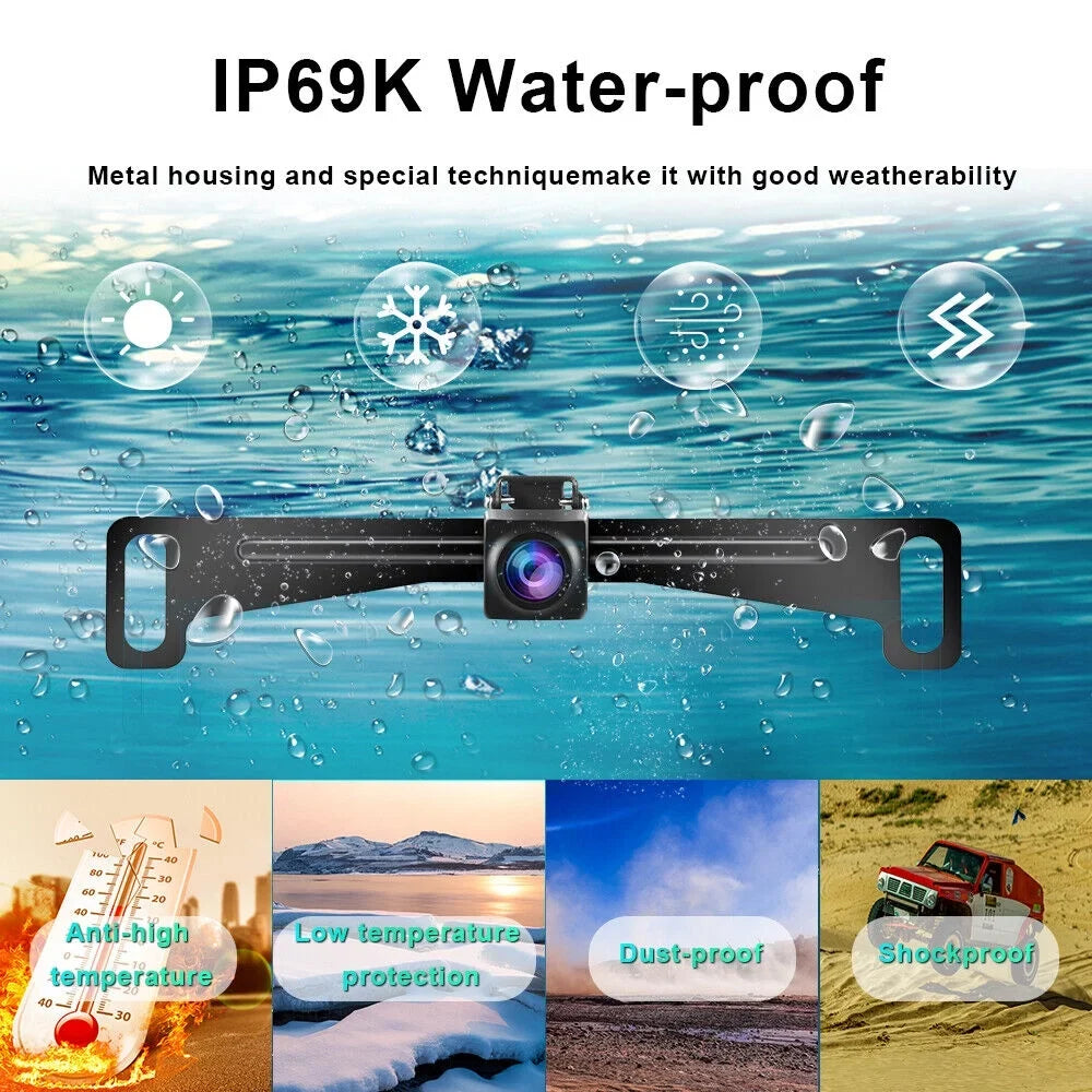 Backup Parking Car HD Rear View Night Vision System Wireless Monitor + 5" Camera