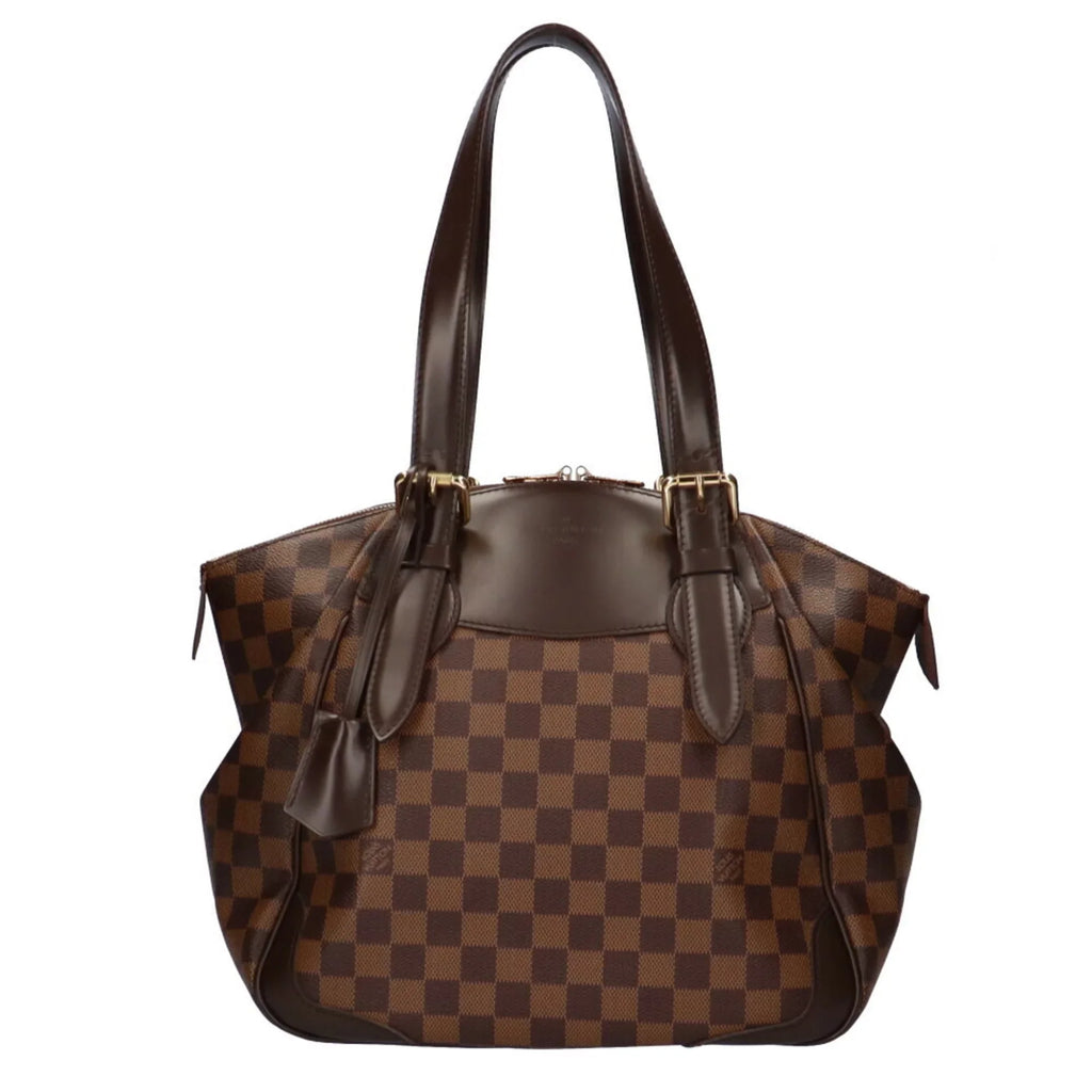 MM Bag Shoulder Used Women's Verona Damier Authenticated Brown Canvas