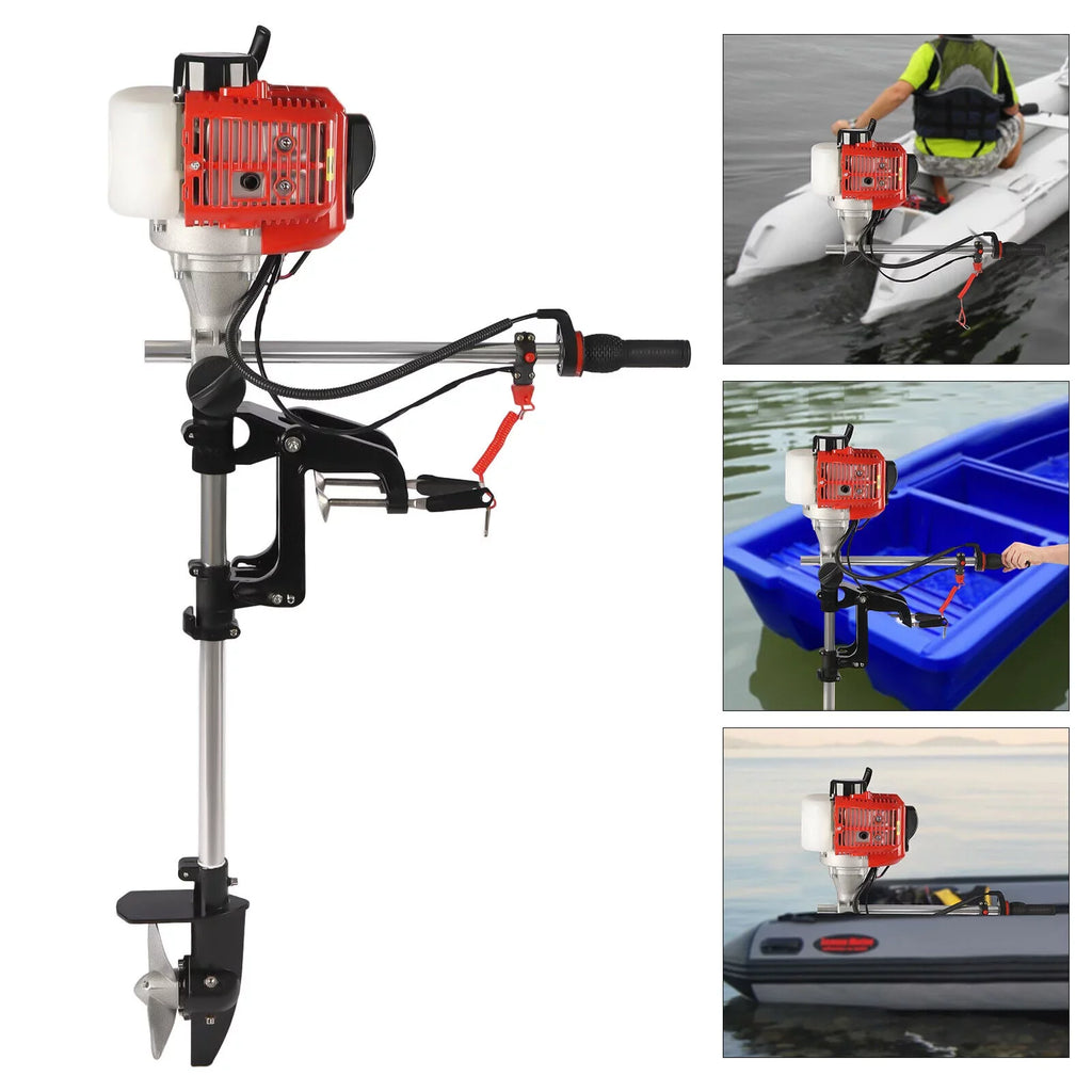 52CC Pull 2.3HP Outboard w/Air Starter Boat 2-Stroke Cooling System Motor Engine