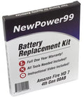 Instructions, Fire 00AB Generation Warranty Life Battery Full Amazon One 4th Battery with Replacement Extended HD Tools, Year 7" Kit Video and