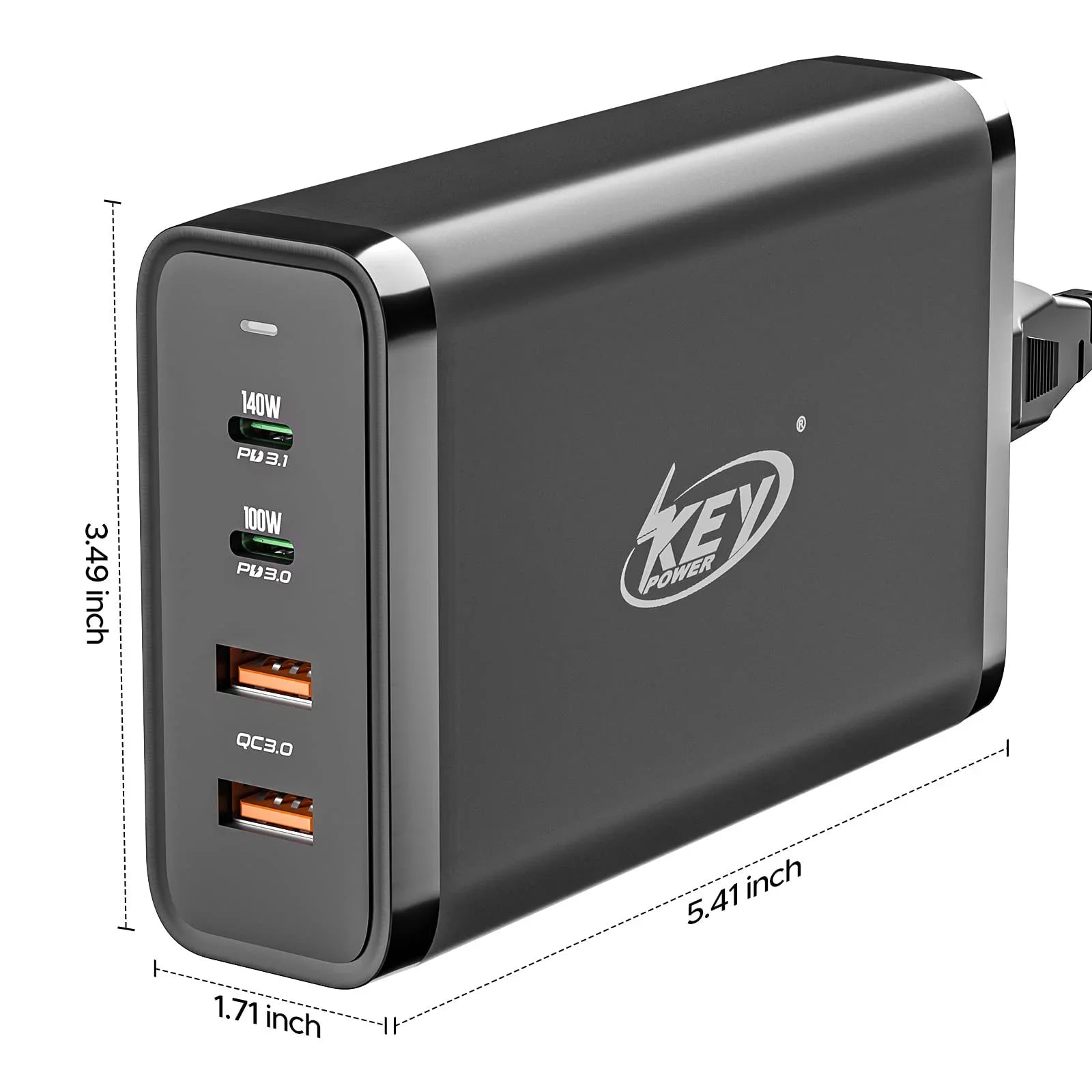 C Galaxy, 4Port Air/ with iPhone, Deck PD C iPad, Power Type Fast Power 3.1 XPS, Steam for USB Pro Charger 245W Adapter Key Station, Charge 16", Macbook 140W GaN