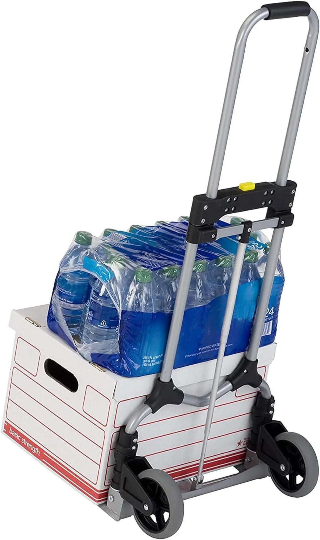Cart Hand Handle, (2 MCI Luggage Capacity Silver/Black W/Telescoping 160Lb Steel Truck Folding Personal Pack)