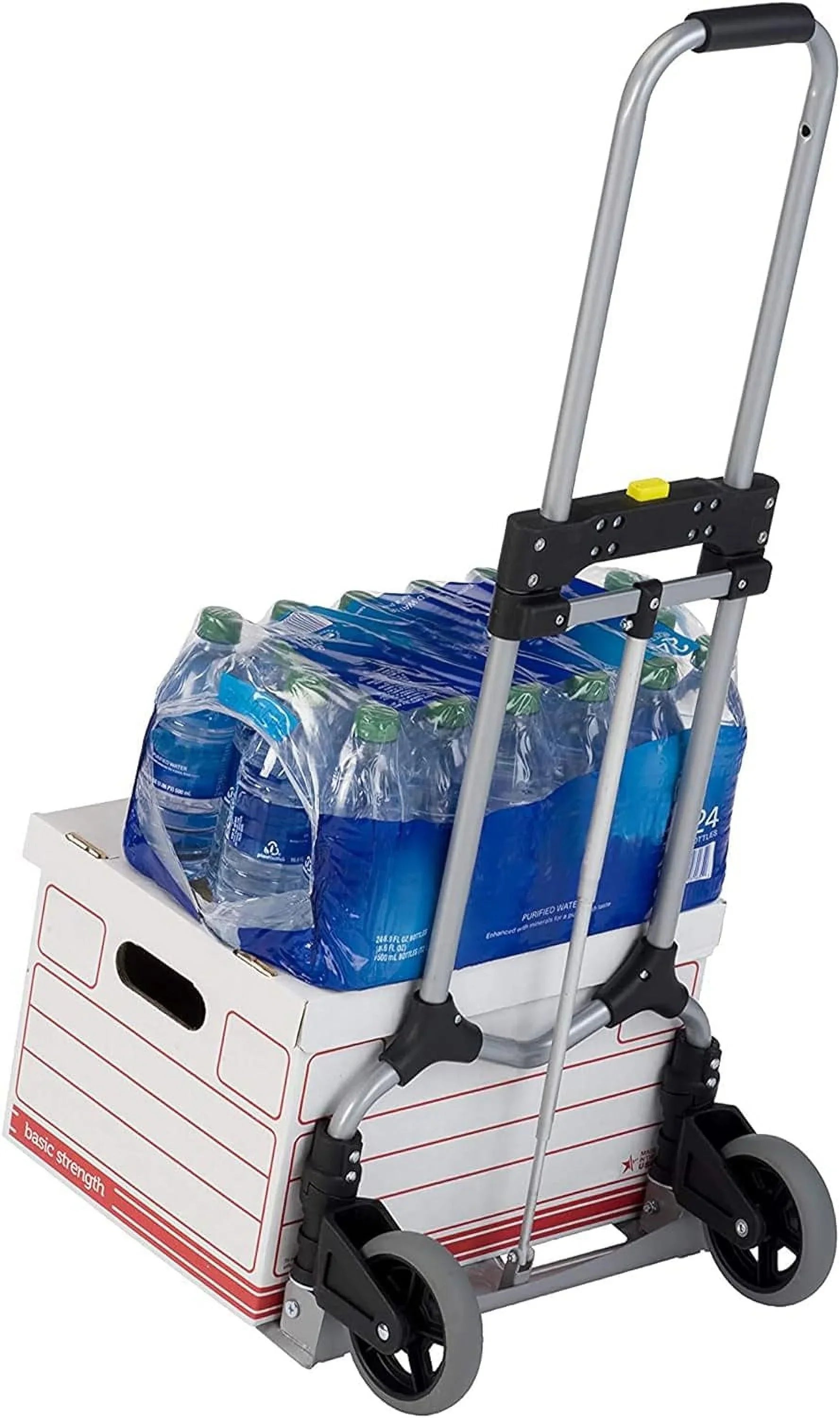 Cart Hand Handle, (2 MCI Luggage Capacity Silver/Black W/Telescoping 160Lb Steel Truck Folding Personal Pack)
