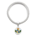 National Symbol Pendant Bracelet Chain Sliver Adjustable Bangle Sweden Emblem Country Jewelry