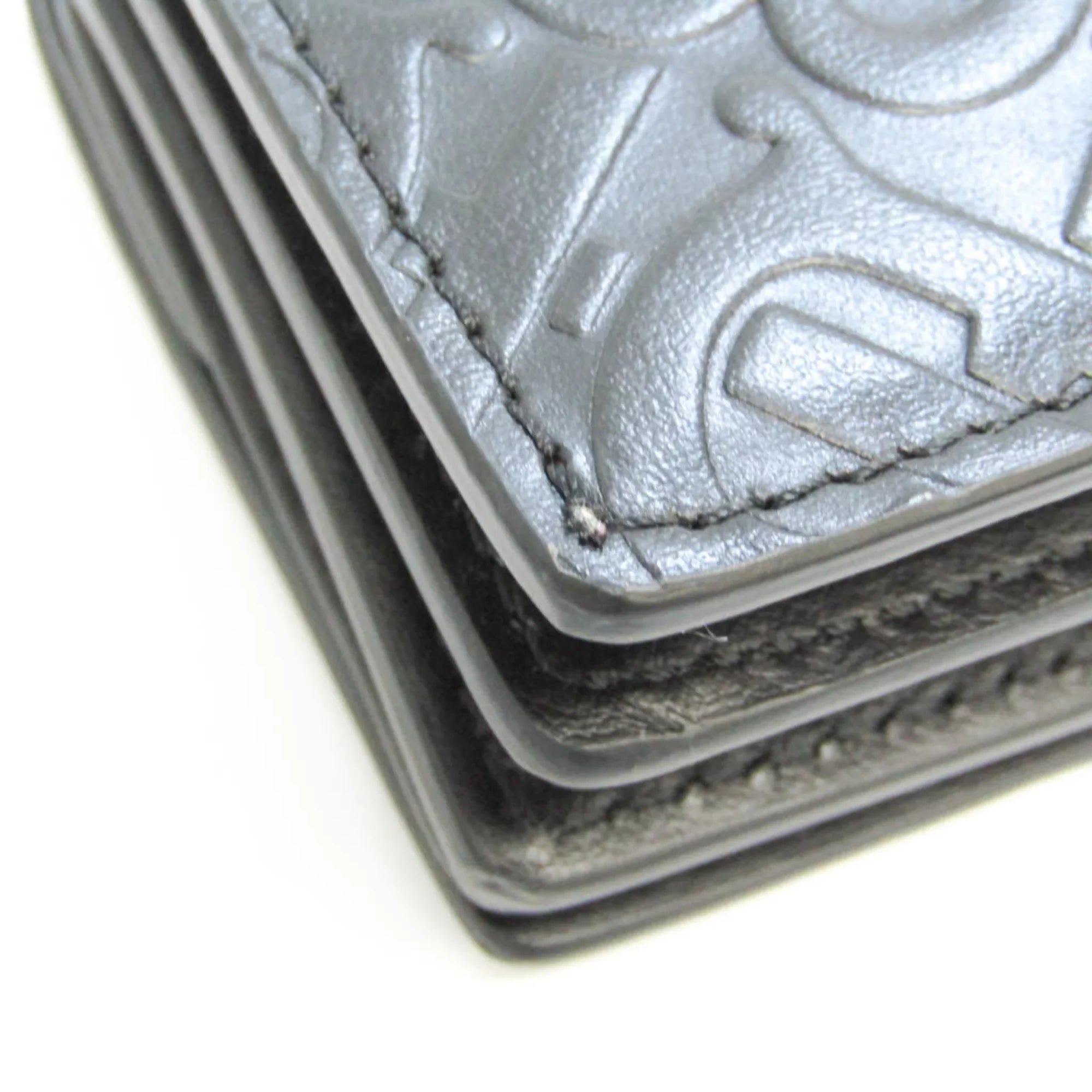 Case Leather Chain Card Case Coin 8011333 (Good) Pre-Owned Burberry Black