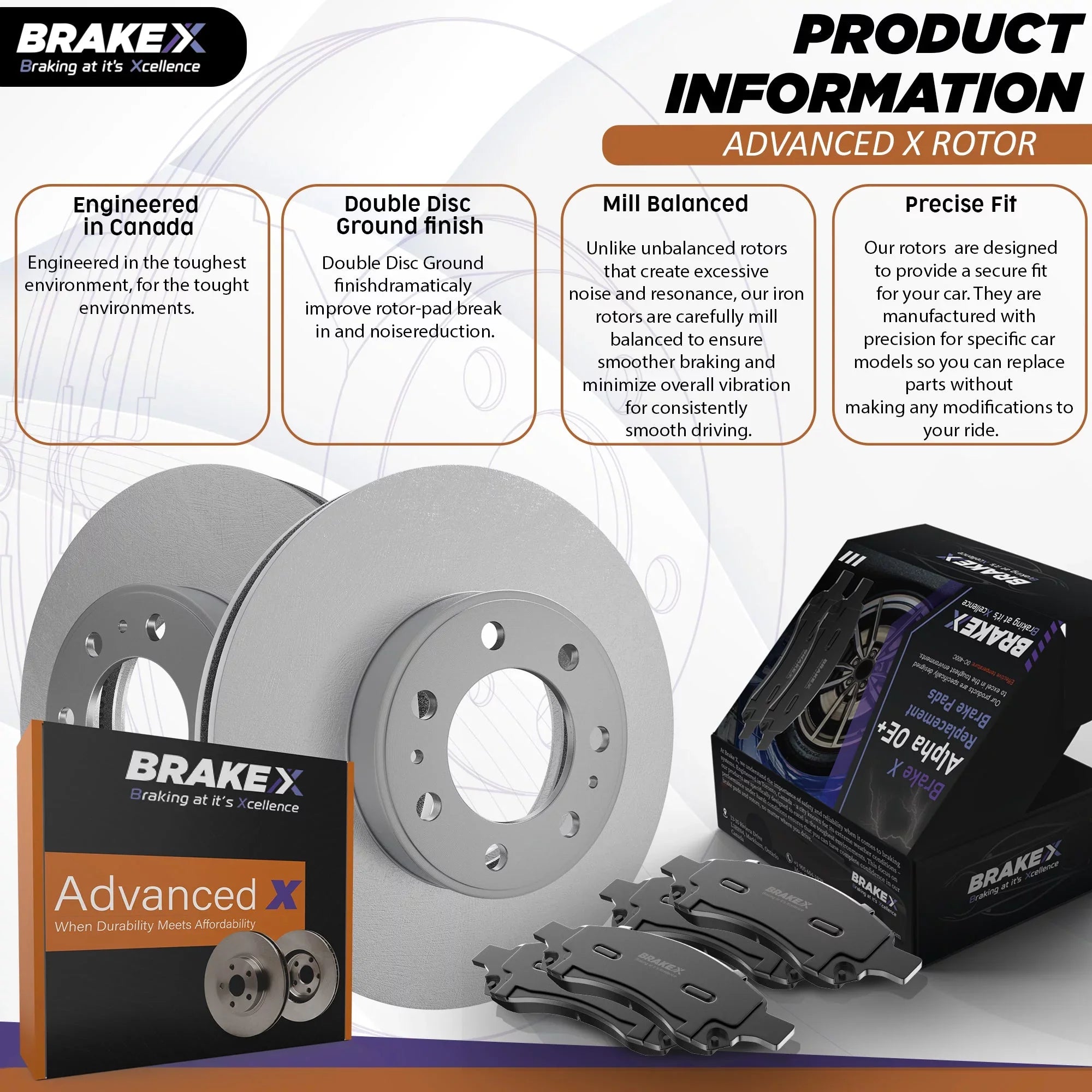 Pads Piece 6 Set Ceramic For X Premium 3.7 | Jeep Advanced [Rear] Disc Brake | 2003 X Rotors Brake and Liberty Replacement Kit