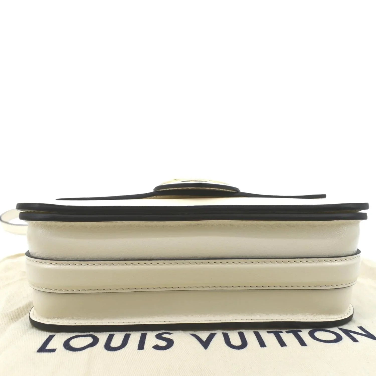 Pont Shoulder 9 Creme Calfskin Pre-owned Bag Leather