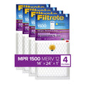 HVAC 4 Smart Allergen, Air Filters Filter, & 12, 1500 Virus MPR, Bacteria by Filtrete 14x24x1, Furnace and MERV 3M