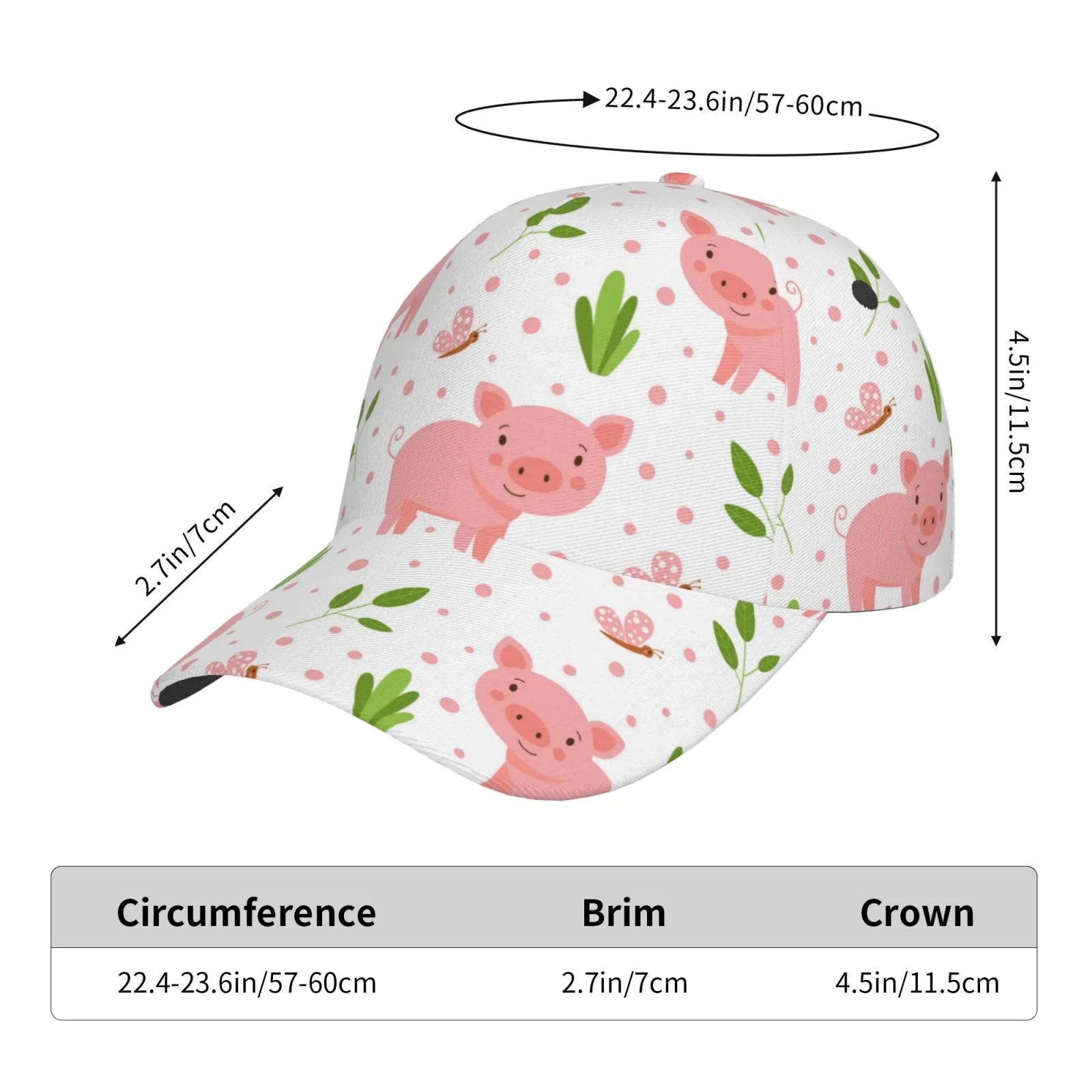 Funny Pigs Cap For Men/Women,Unstructured/Cotton Lukts Hat Little