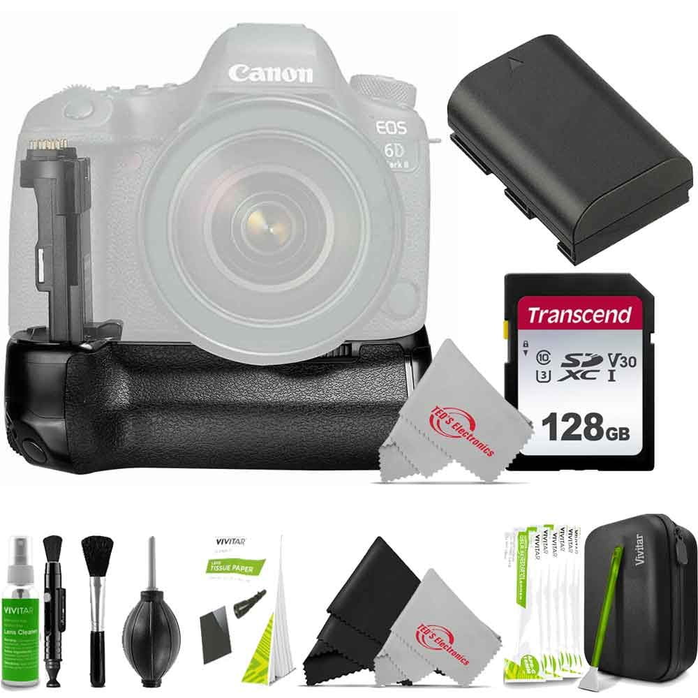 MII 6D Vivitar and Power Grip Canon Battery Digital SLR Kit LP-E6 Camera with for Accessory Battery