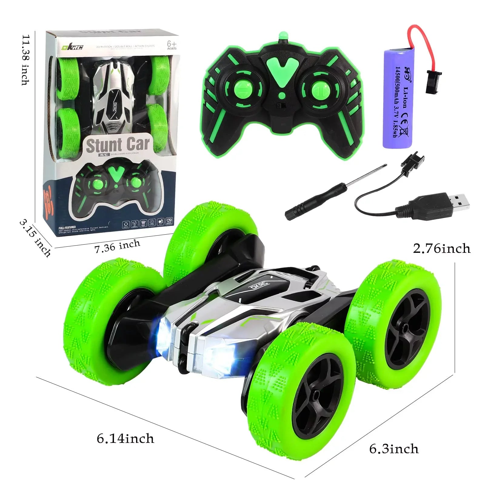 High-Speed Control Car, Car Remote for Swing Arm Control Boys Remote Car Stunt Rotating Cars RC Toy Double-Sided 360 Cars Flip 8-12 4WD Car Drift RC °