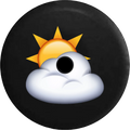 Text Camera Emoji Cloud Inch 32 JL RV 2018 Spare for Backup 2019 Jeep Tire Cover Wrangler Sun
