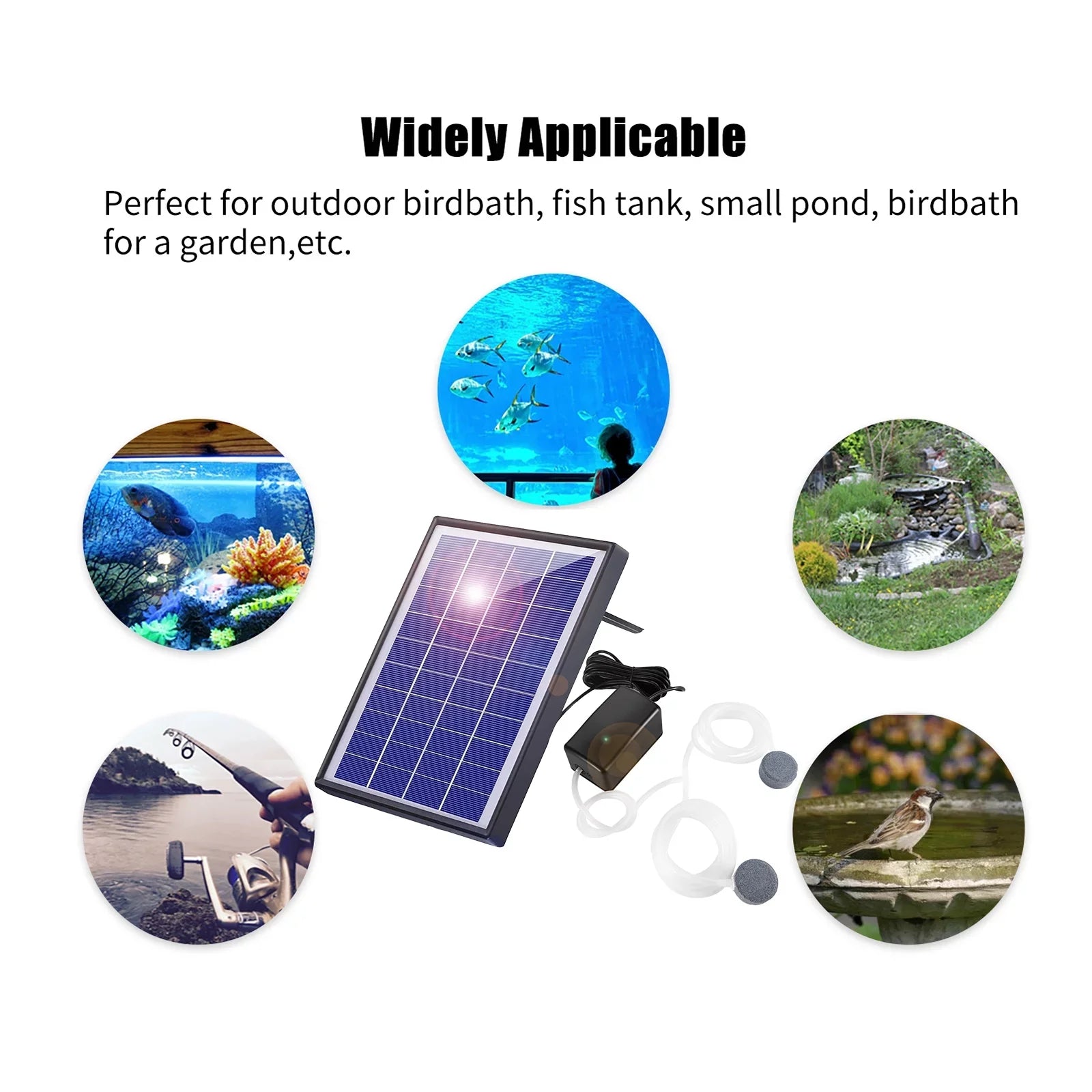 BubbleAerator Pond Fish Air Oxygenation pump, Solar Bubble Air Pump Pump Air Bubble Yaliya With Pump Pump Fish Air Aerator GoolRC Fish6w Stones Aerator Stones Pool Aerator 2 Air