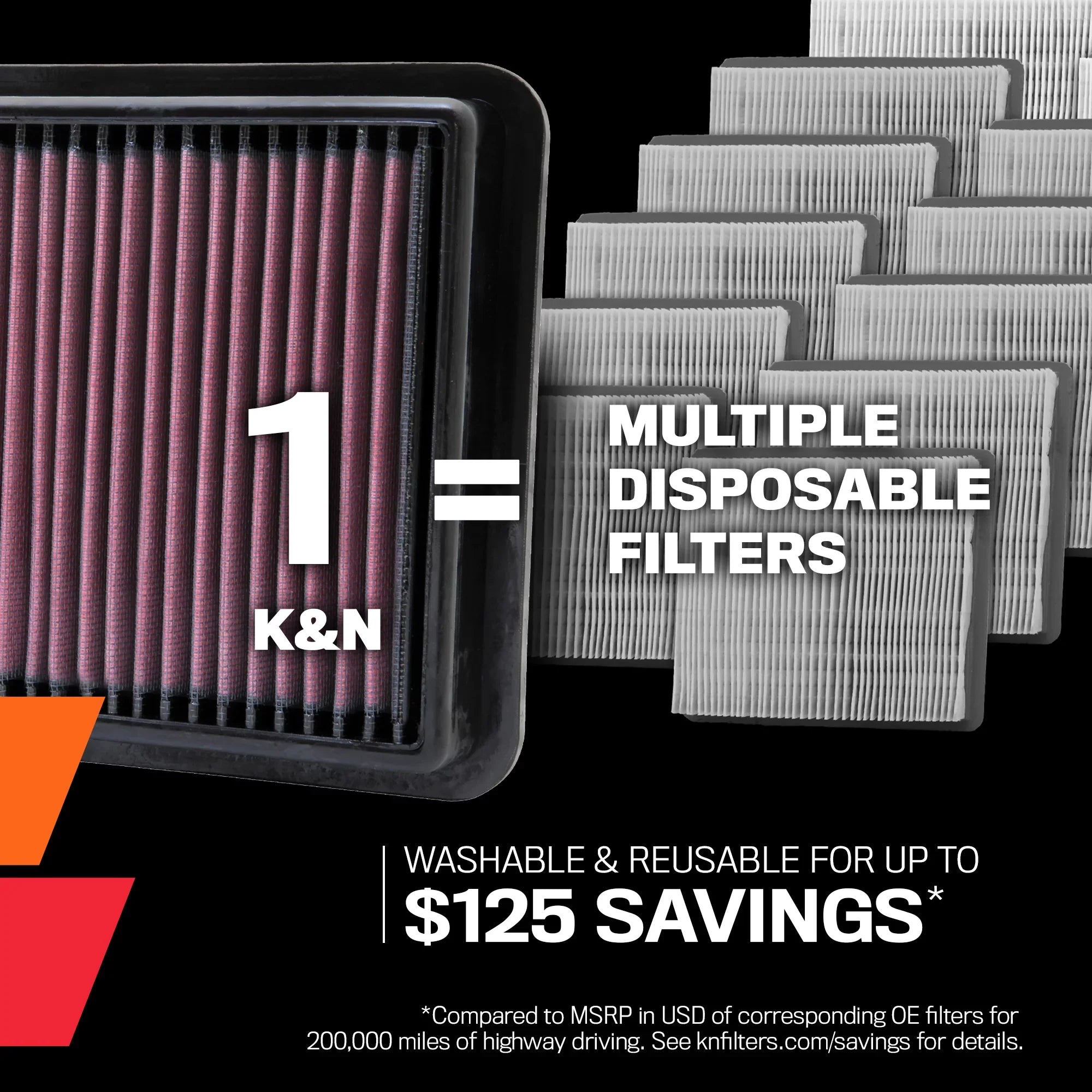 K&N 33-2154 Filter Performance High Air Replacement