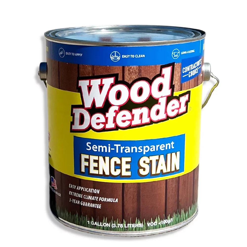 Stain Semi-Transparent Fence Wood BLACK Defender gallon