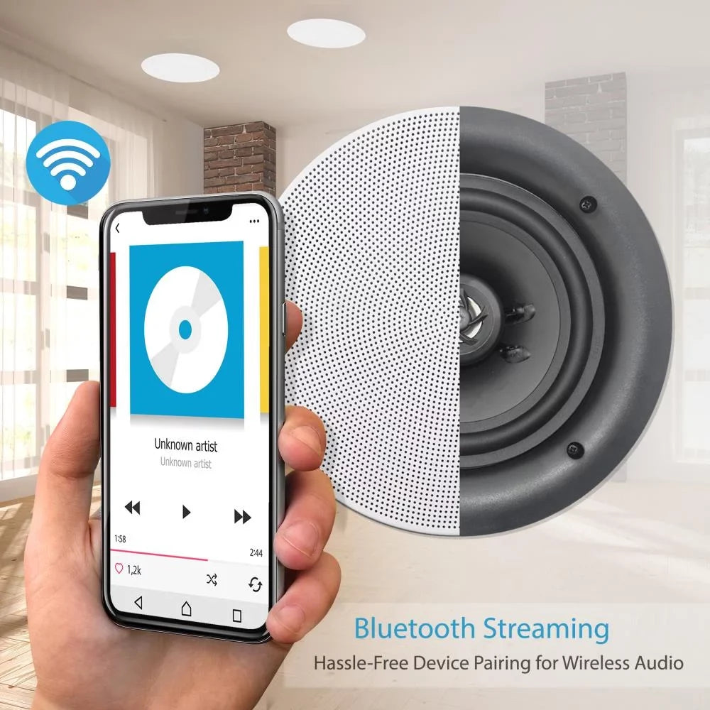 (8 Wall 6.5 Speakers Mount Bluetooth Flush Audio Pk) 200W Pyle 2 In Way Ceiling
