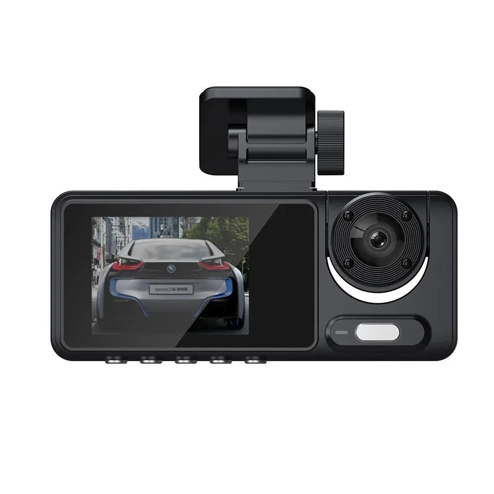 Video Front/Rear/Inside Dash Camera Car Cam Lens HD G·PEH 1080P G-sensor Dual Recorder