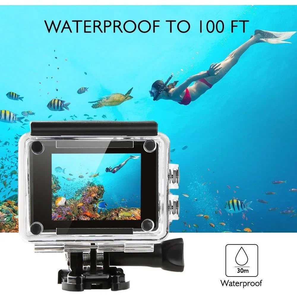 '- Akaso with V50 4K/30fps Wi-Fi Action 20 Box) MP Camera-Native (Open